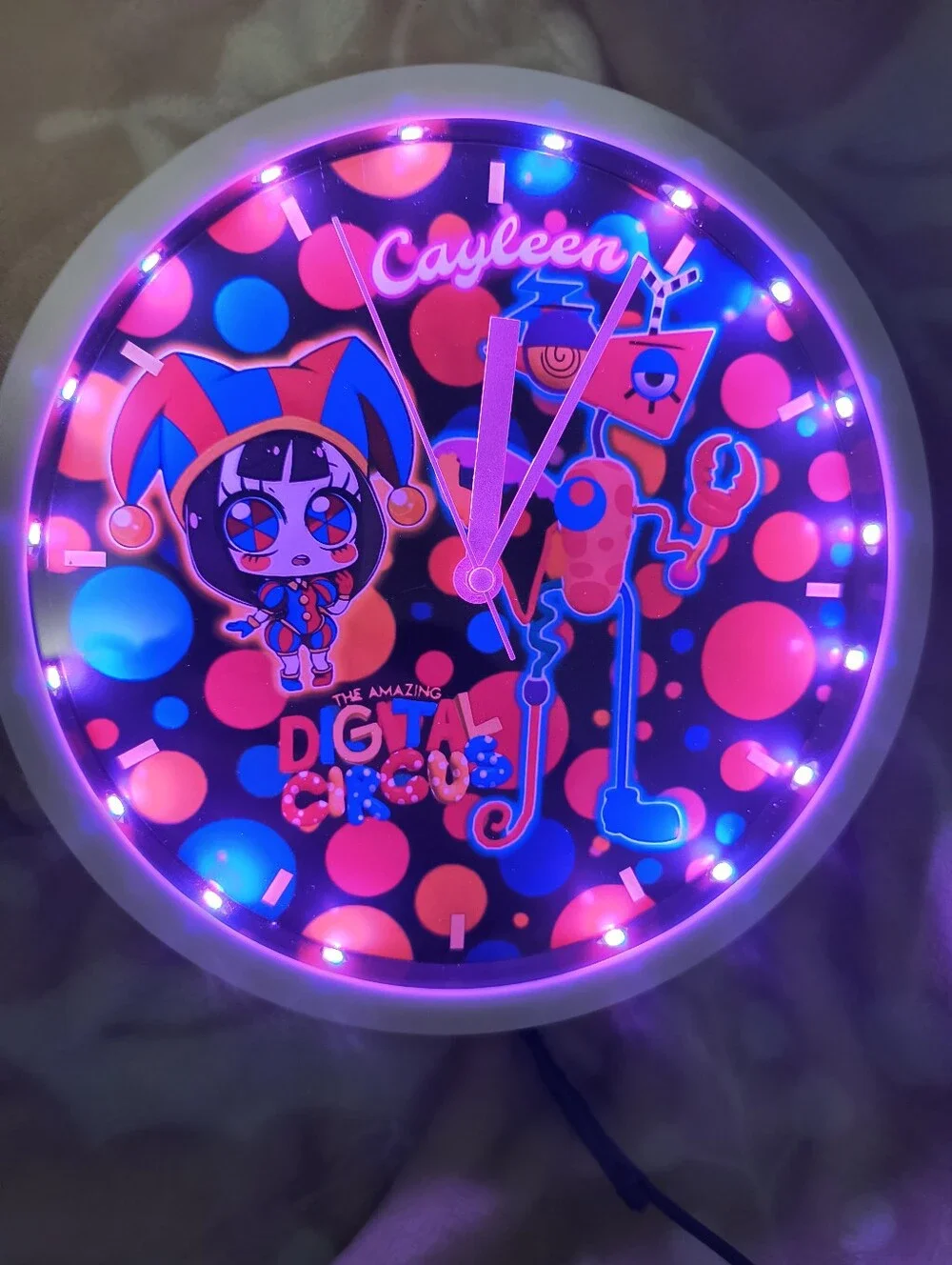 The Amazing Digital Circus LED Pop Art Wall Clock - Multicolor